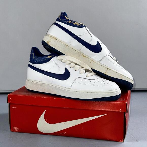 1983 Original Nike Sky Force 3/4 Sneaker White Blue 4114 Jordan OG